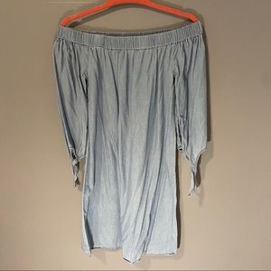 Denim Off the Shoulder Dress